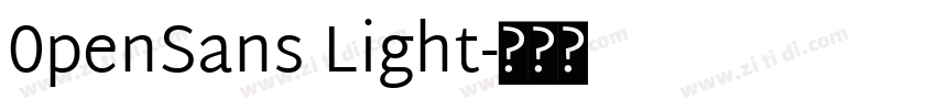 0penSans Light字体转换